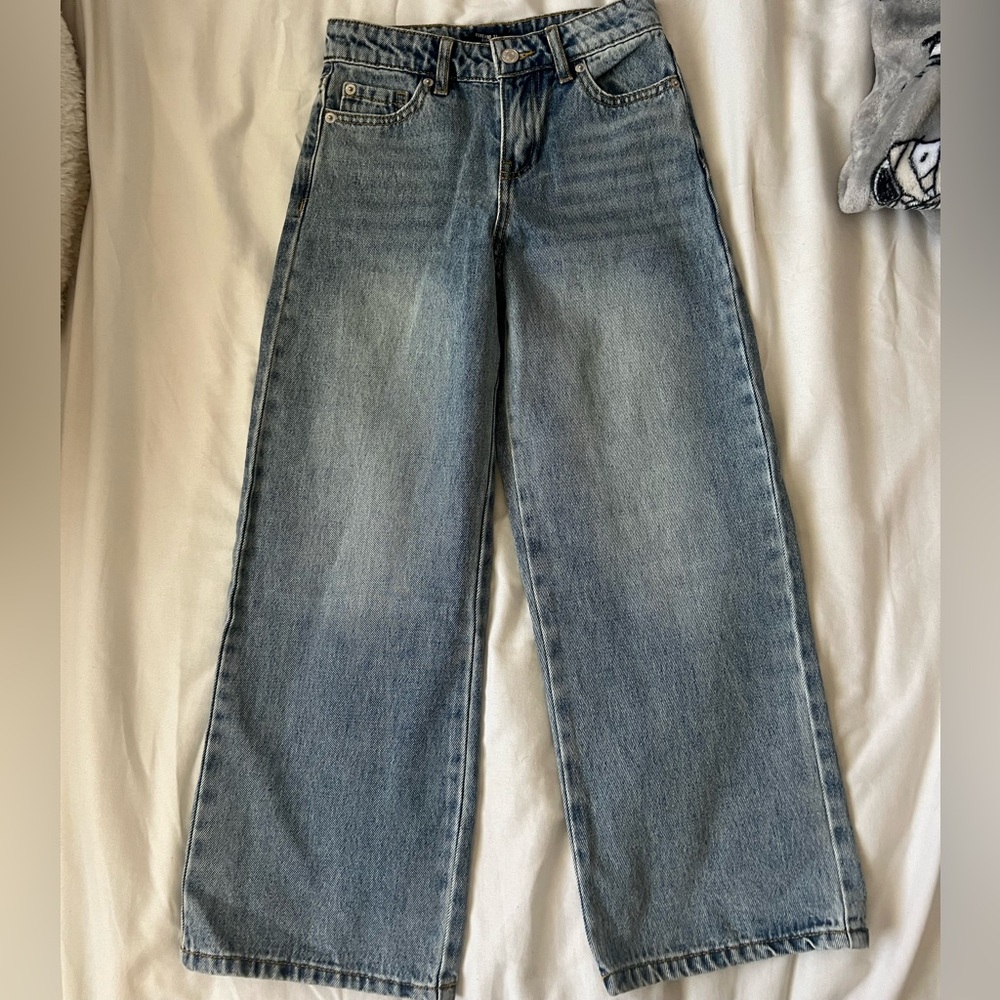 Forever 21 Blue Wide Leg Jeans
